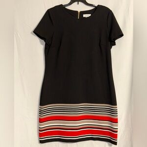 Calvin Klein Black Short Sleeve Mini Dress Size 14